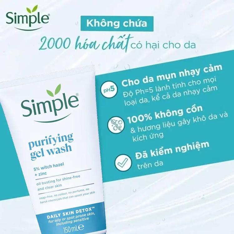 شوینده پوست چرب سیمپل مدل Purifying