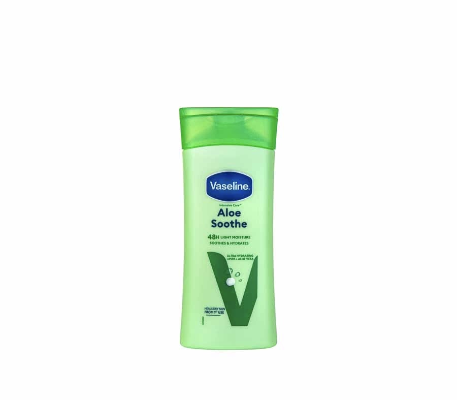لوسیون بدن آلوئه ورا 200 میل وازلین Vaseline Aloe Soothe Body Lotion 200Ml
